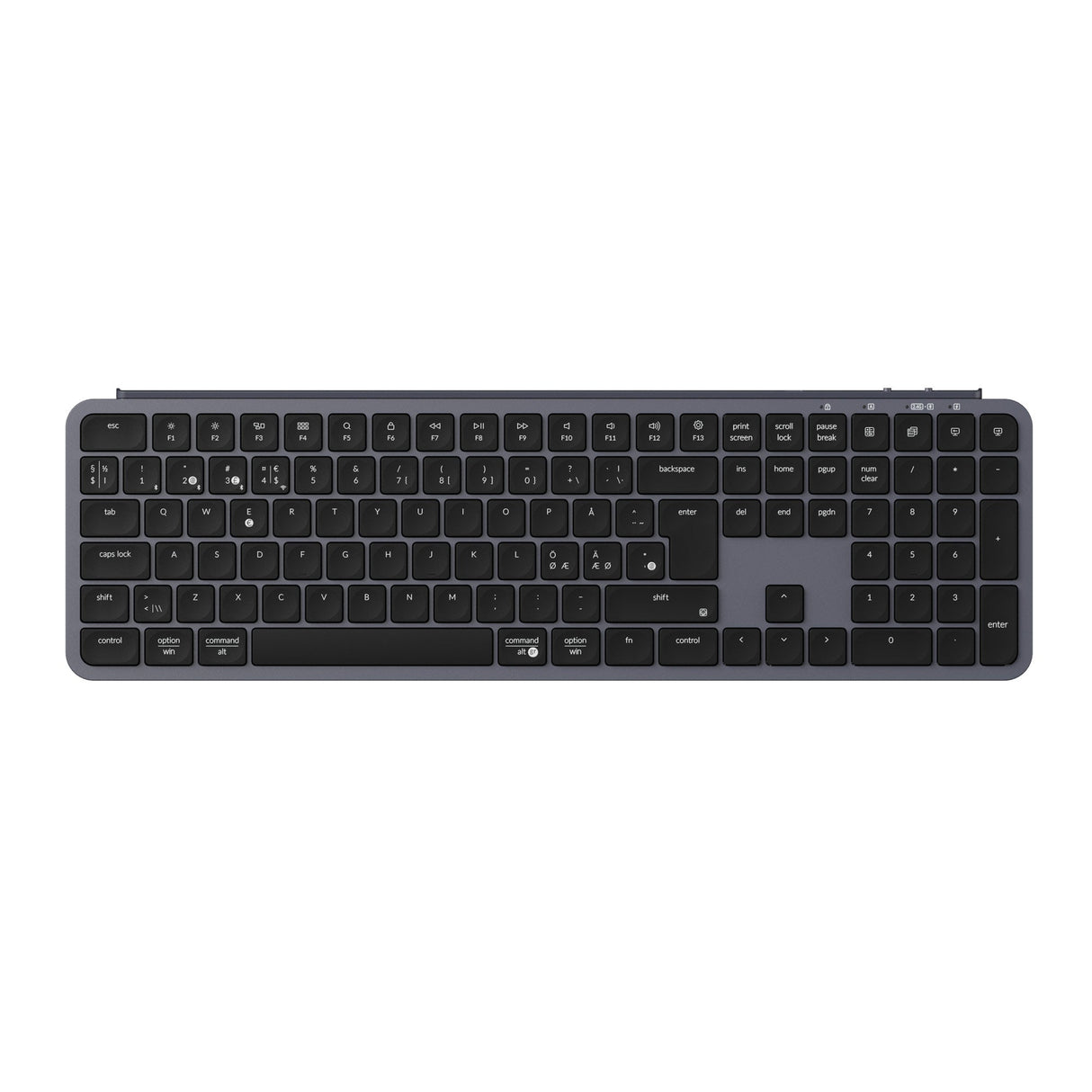 Keychron B6 Pro Ultra Slim Wireless Keyboard Space Grey Nordic-ISO