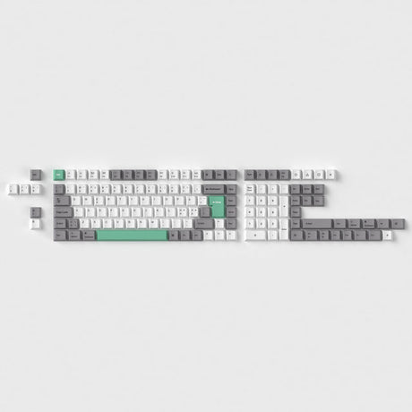 ISO Cherry Profile Dye-Sub PBT Full Set Keycap Set - Grå Vit Mint