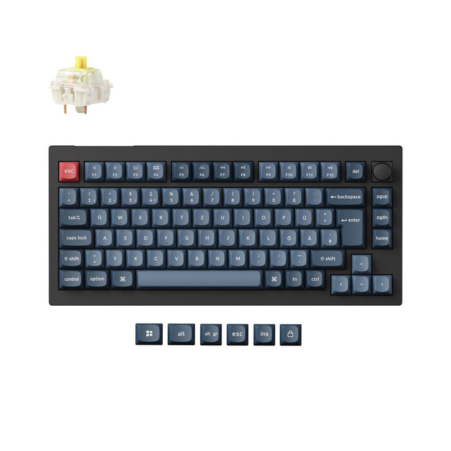 Keychron V1 Max QMK Wireless Custom Mechanical Keyboard ISO Layout Collection