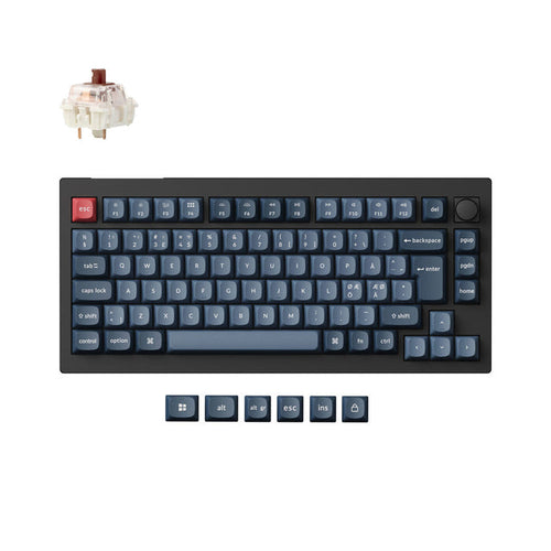 Keychron V1 Max QMK Wireless Custom Mechanical Keyboard ISO Layout Collection