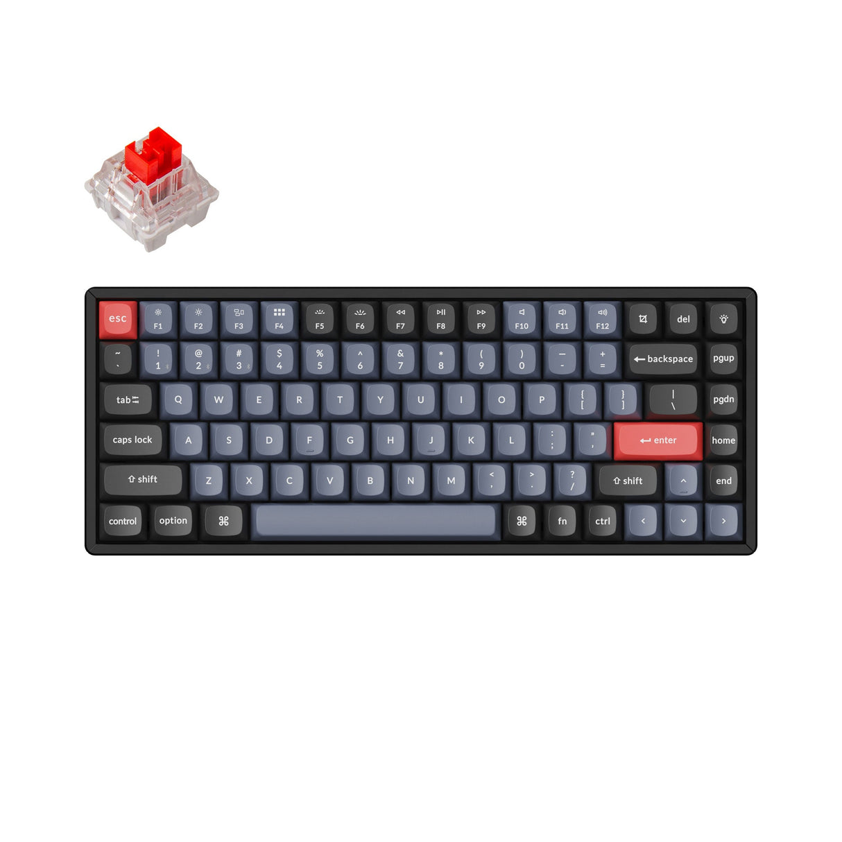 Keychron K2 Pro QMK/VIA Wireless Mechanical Keyboard for Mac Windows RGB Aluminum frame PBT keycaps PCB screw-in stabilizer hot-swappable red switch