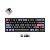 Keychron K6 Pro QMK/VIA Wireless Custom Mechanical Keyboard with 65% layout aluminum frame B for Mac Windows Linux with Keychron K Pro mechanical switch brown