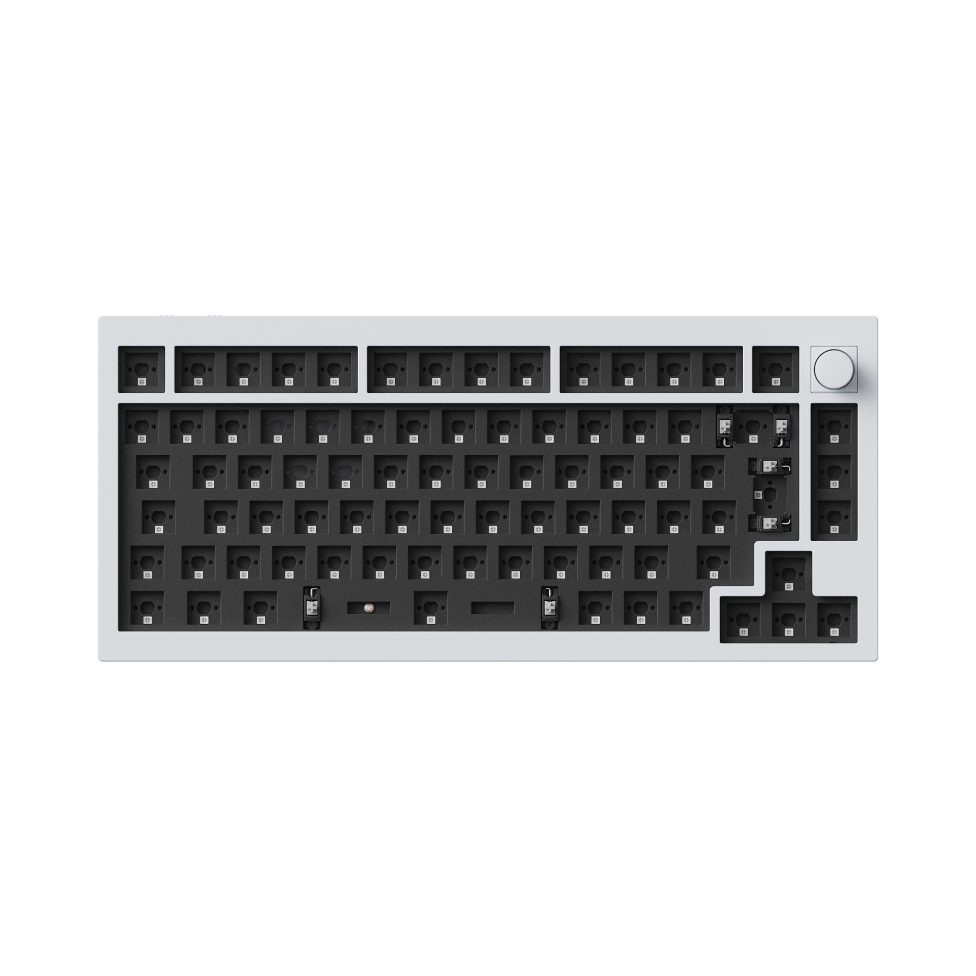 Keychron Q1 HE 75% Layout Wireless QMK Custom Gateron Magnetic Switch Keyboard Shell White Barebone ISO