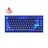 Keychron Q1 QMK VIA custom mechanical keyboard 75 percent layout full aluminum blue frame for Mac Windows iOS RGB backlight with hot swappable Gateron G Pro switch red