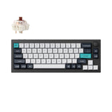 Keychron Q2 Max QMK VIA Wireless Custom Mechanical Keyboard 65% Layout Aluminum Black Fully Assembled Knob for Mac Windows Linux Gateron Jupiter  Brown