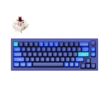 Keychron Q2 QMK VIA custom mechanical keyboard 65 percent layout full aluminum blue frame B knob for Mac Windows iOS RGB backlight with hot swappable Gateron G Pro switch brown