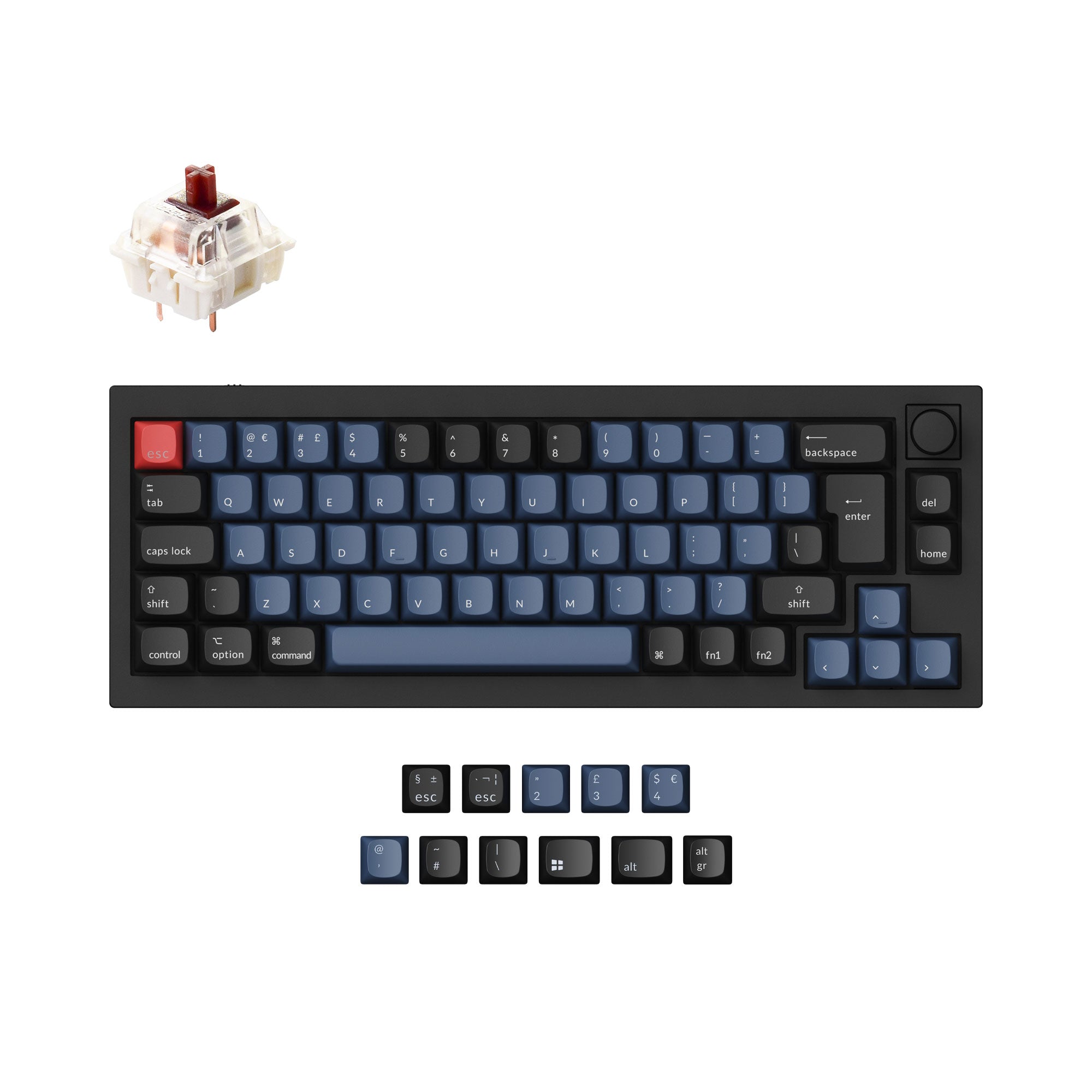 Keychron Q2 QMK VIA custom mechanical keyboard 65 percent layout full aluminum frame Mac Windows UK ISO layout hot swappable Gateron G Pro brown