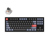 Keychron Q3 QMK VIA custom mechanical keyboard tenkeyless layout full aluminum knob version carbon black frame for Mac windows hot swappable Keychron K Pro Silver