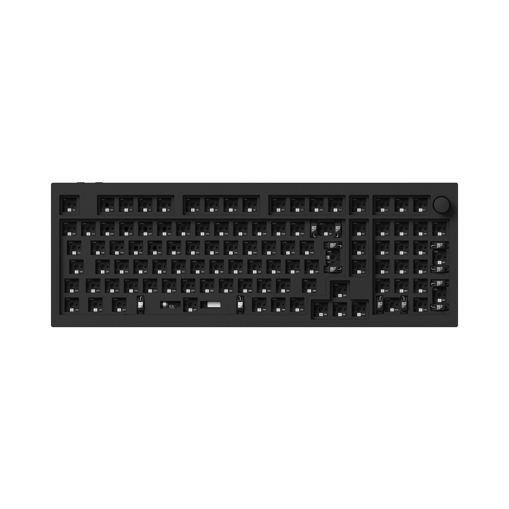 Keychron Q5 Pro QMK/VIA wireless custom mechanical keyboard 96 percent layout full aluminum black frame for Mac WIndows Linux with RGB backlight and hot-swappable barebone ISO