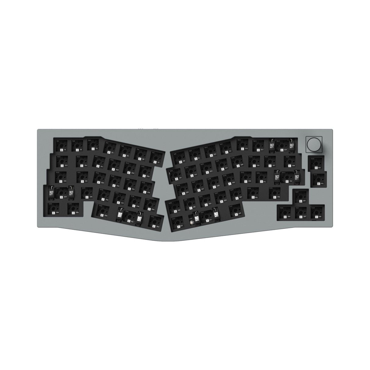 Keychron Q8 Pro QMK/VIA wireless custom mechanical keyboard 65 percent Alice layout full aluminum grey frame for Mac Windows Linux with RGB backlight hot-swappable barebone