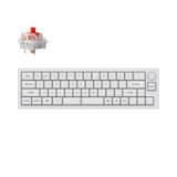 Keychron Q9 Plus QMK/VIA custom mechanical keyboard knob version 40 percent layout full aluminum body for Mac Windows Linux fully assembled white frame with red switch