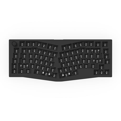 Keychron V10 75% Alice Layout QMK VIA Custom Mechanical Keyboard RGB Backlight Carbon Black Barebone Knob Hot-swappable