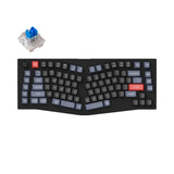 Keychron V10 75% Alice Layout QMK VIA Custom Mechanical Keyboard RGB Backlight Carbon Black Knob Hot-swappable K Pro Switch Blue